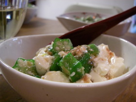 オクラと豆腐の簡単ヘルシーおつまみ